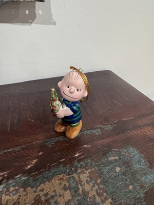 Linus Van Pelt Holding Small Christmas Tree Vintage Christmas Ornament