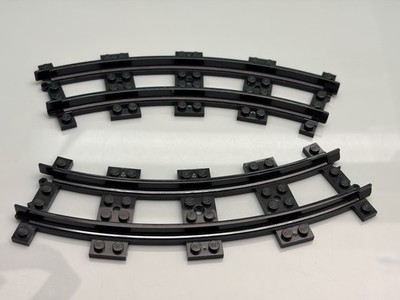 LEGO RC Schmalbahn Gleiskurve (45°) aus Funhouse Escape 6857 - 2 Stück