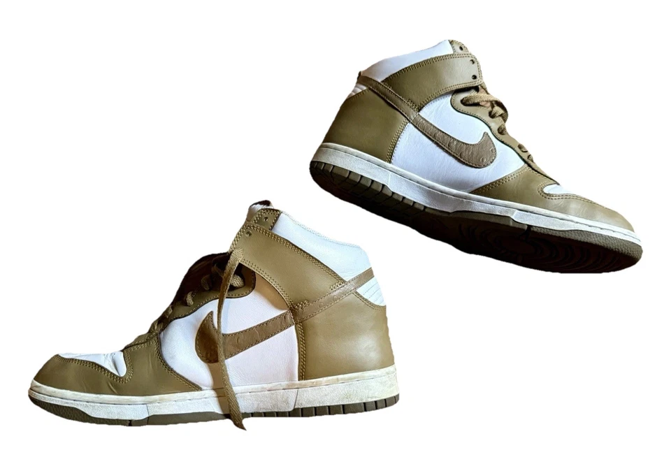 Nike Dunk High Ostrich Swoosh Pack Brown Kelp 2011 US10 Rare! - Image 4 of 4