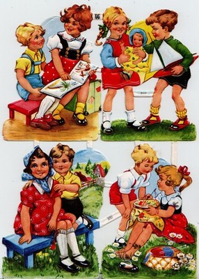 Glanzbilder : EAS   Nr. 3117,  '' Kinderpaare ''