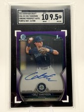 2023 Bowman Chrome Colt Emerson Auto Purple Ref SGC 9.5/10 /250
