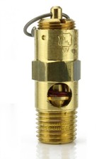 250 PSI Air Compressor Safety Relief Pop Off Valve Solid Brass 1/4" Male NPT USA