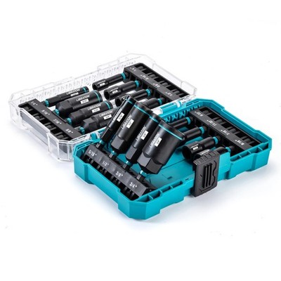 Magnetischer Mutterndreher-Satz 16-teilig SAE Imperial tiefe Steckschlüssel-Bits