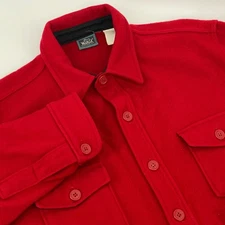 Vintage Woolrich Mens Wool Heavyweight Red Shirt Jacket XL? **FLAWS** NO SIZE