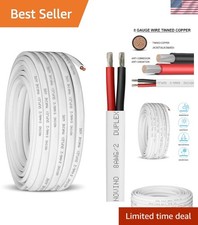8 Gauge Marine Wire,8 AWG 15ft Duplex Marine Grade Wire Tinned Copper Oxygen-...