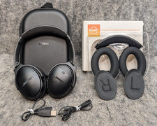 Bose QuietComfort Bluetooth Noise-Canceling Over-Ear Headphones Black - READ