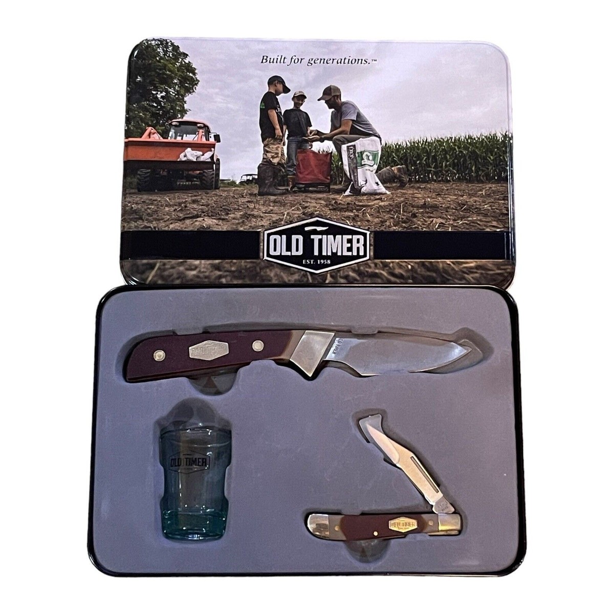 Limited Old Timer Collectors Tin Fixed Blade 0723 Folding 0723 and