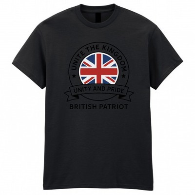 T-Shirt Bandiera UK – Union Jack – Maglietta Patriottica Divertente Unisex – Cotone – Personalizzabile