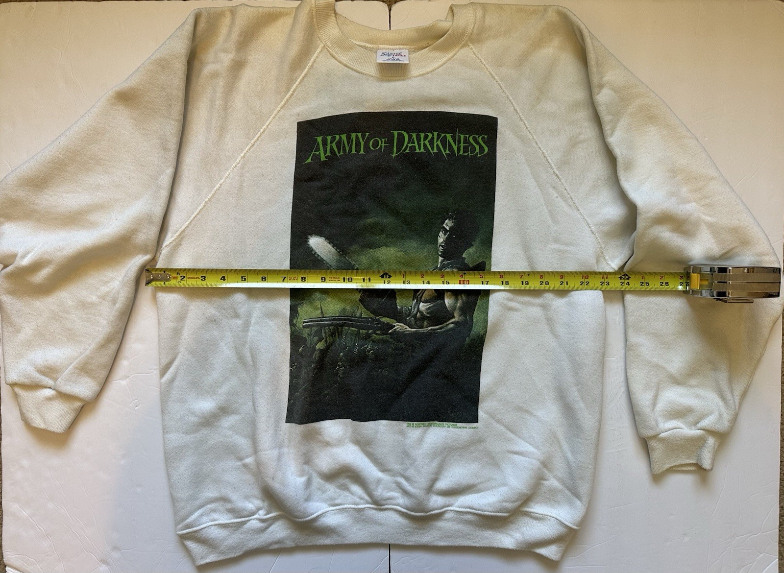 Vintage 1992 ARMY OF DARKNESS John Bolton XL Sweatshirt SANTEE Evil Dead Rare image 7