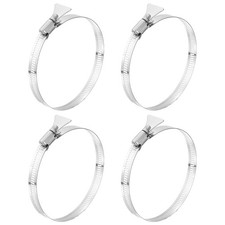4pcs 3.3"-4.3" (84-108mm) Adjustable 304 Stainless Steel Worm Gear Hose Clamp