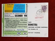 1977 cart. da afragola con bollo 150 l. sirac. falso per posta cert . enzo diena