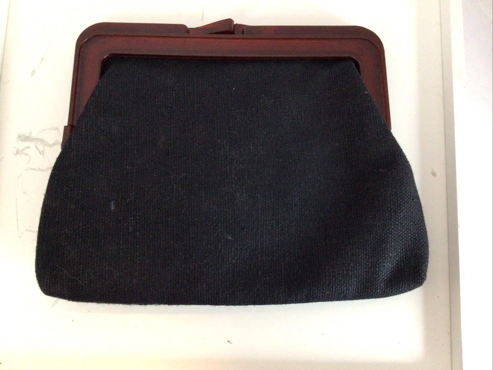 Bolso sin asas tapiz francés cambio cartera carey cierre cierre de cierre de colección Foto 2 de 4