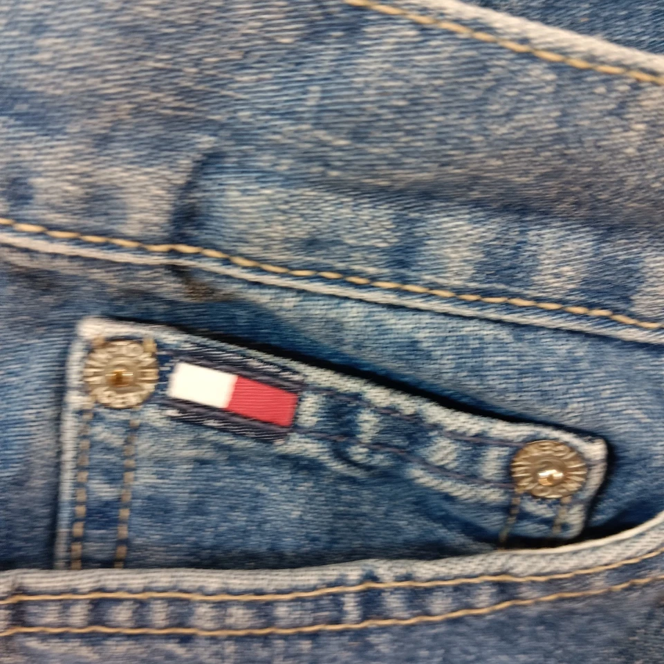 Tommy Hilfiger Women's Blue Denim Jean Shorts Size 4 Y2K Vintage Cutoff - Image 2 of 4