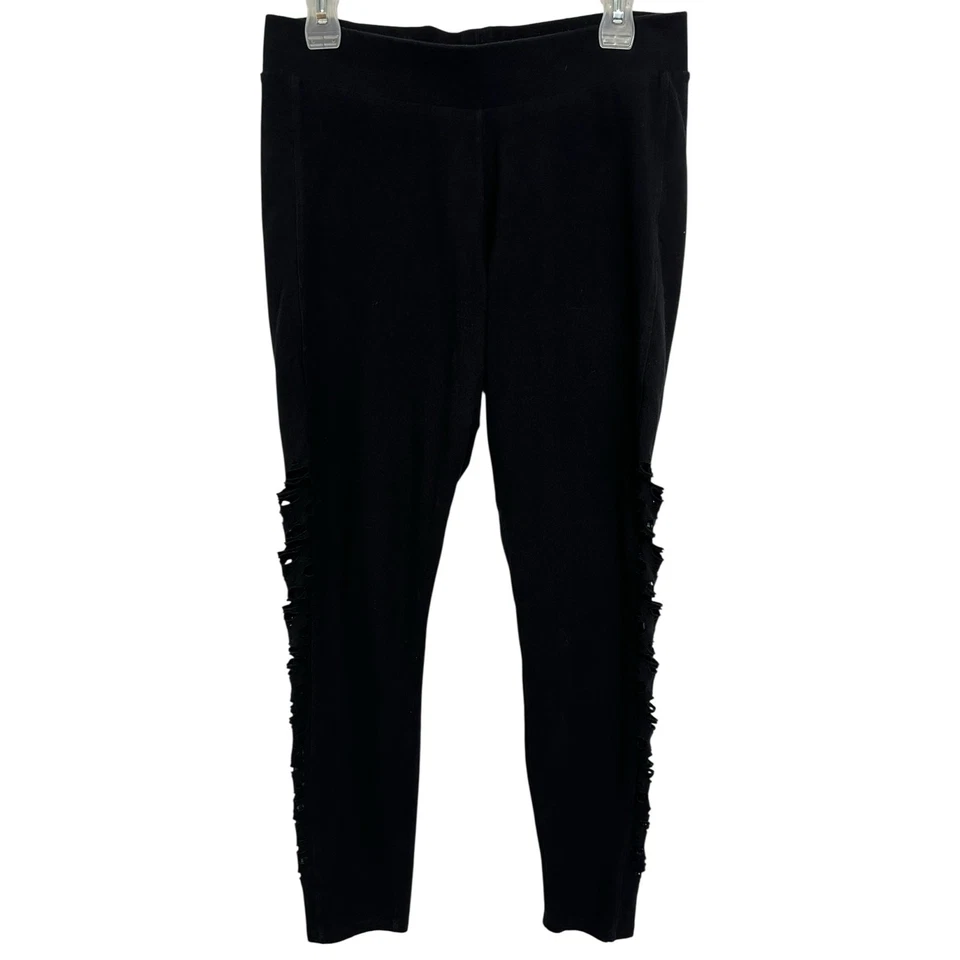 Torrid Premium Side Slashed Mesh Underlay Leggings Black Plus Size 1X - Image 3 of 4