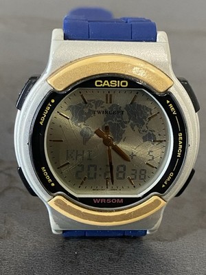 Casio ABX-53 [1326] Uhr Ana-Digi Twincept mit Databank von 1995 - Vintage