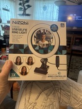 Nizoni USB Ring Light LED Video Selfies Tiktok YouTube 3 Mode Wired Controller