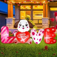 6 FT Valentines Day Inflatable Outdoor Decorations, Blow up Valentine's Day