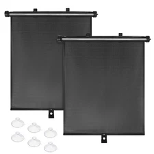 Car Window Shades for Side Windows, 2 Pack Retractable Sun Shades for Blocks ...