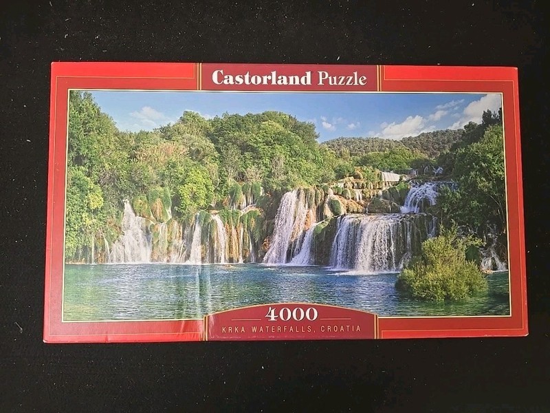 Castorland 4000 pc puzzle Krka Waterfalls, Croatia 54.3" x 26.8" Complete 