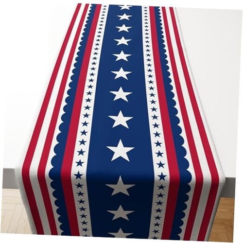 4th of July Table Runner Decorations Accessories for Home Party Supplies USA