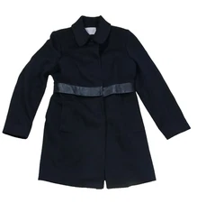 Womens Coat Size 10 Med Trilogy Michael McCollom Loro Piana Black 100% Wool  USA