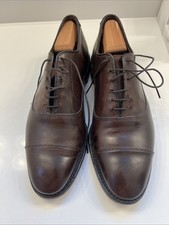 Allen Edmonds Shoes Mens 10E Brown Leather Pa...