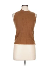 H By Halston Women Brown Short Sleeve Turtleneck L