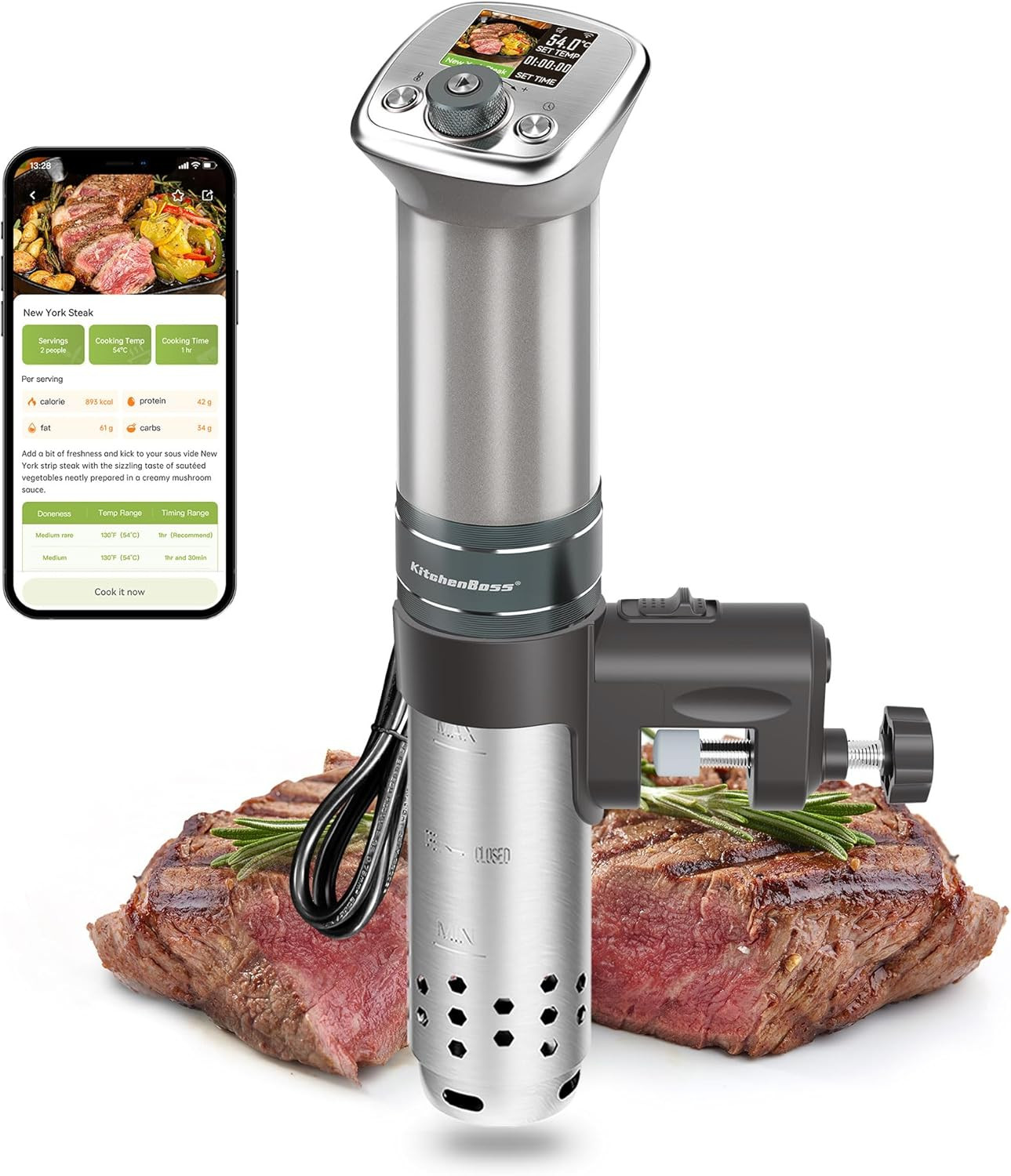 Sous Vide Roner Professionale 1100W WLAN - Cottura Sottovuoto WiFi