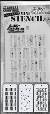 Stampers Anonymous Layering Mini Stencil THMST057 Set 57 by Tim Holtz NEW 