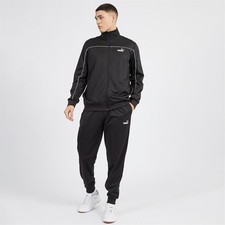 Image of Puma Men’s Piping Poly Tracksuit Full Zip Jacket & Joggers Set
