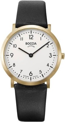 Boccia Titanium Watch Slim Collection 3335-02 Black