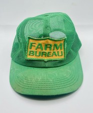 Vintage K-Brand Hat Farm Bureau Insurance Patch Mesh Snap Back Trucker Cap