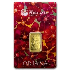 5 gram Gold Bar - The Perth Mint Oriana (In Assay) 5029.81 per troy oz