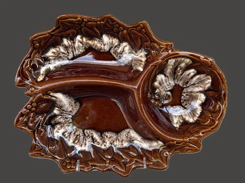 Vintage Hull Mirror Brown, House and Garden Divided Serving Dish