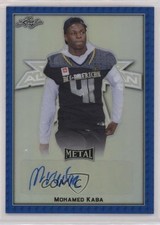 2020 Leaf Metal US Army All-American Bowl Blue 19/25 Mohamed Kaba Auto 0b2