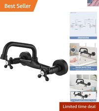 Wall Mount Kitchen Sink Faucet for 6 Inch15cm Spout 8 Inch Center Adjustable...