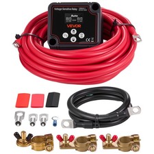 Vevor Dual Battery Isolator Kit Voltage Sensitive Relay 12v 140a With Voltmeter