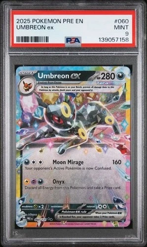 New Listing2025 POKEMON PRE EN-PRISMATIC EVOLUTIONS #060 UMBREON EX PSA 9