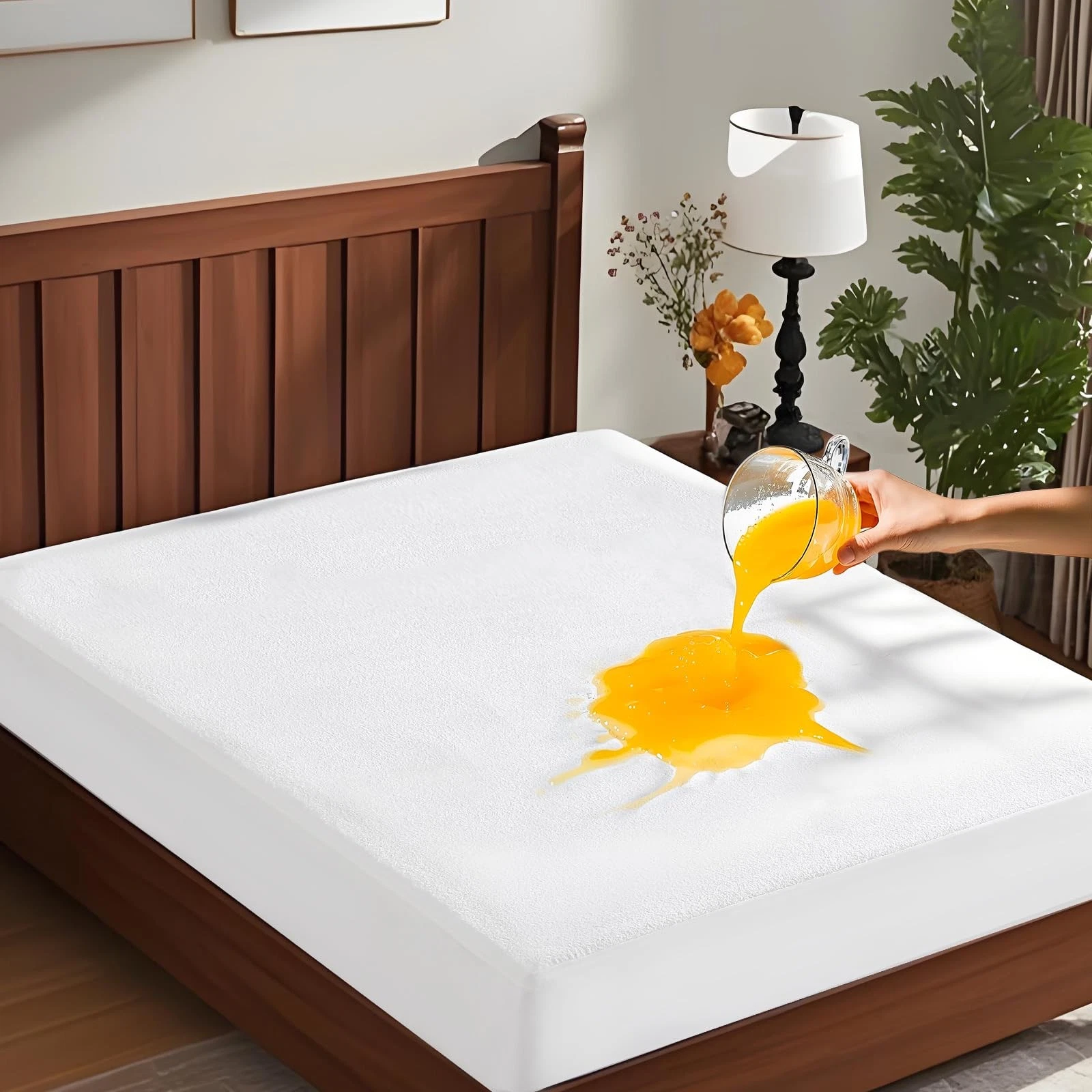 ClevaHome King Size 100% Waterproof Mattress Protector,Deep Pockets Fits up t...