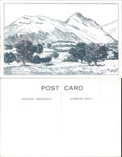 Catbells from Newlands unidentified location Landscapes Mountains postcard