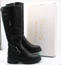 BLOWFISH WOMENS BOOTS ZIPPER BUCKLE DETAIL UK 6 EU 39 BLACK RRP £70 AD