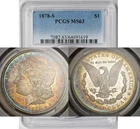 1878-S Morgan Dollar $1 MS 63 PCGS Color Toned