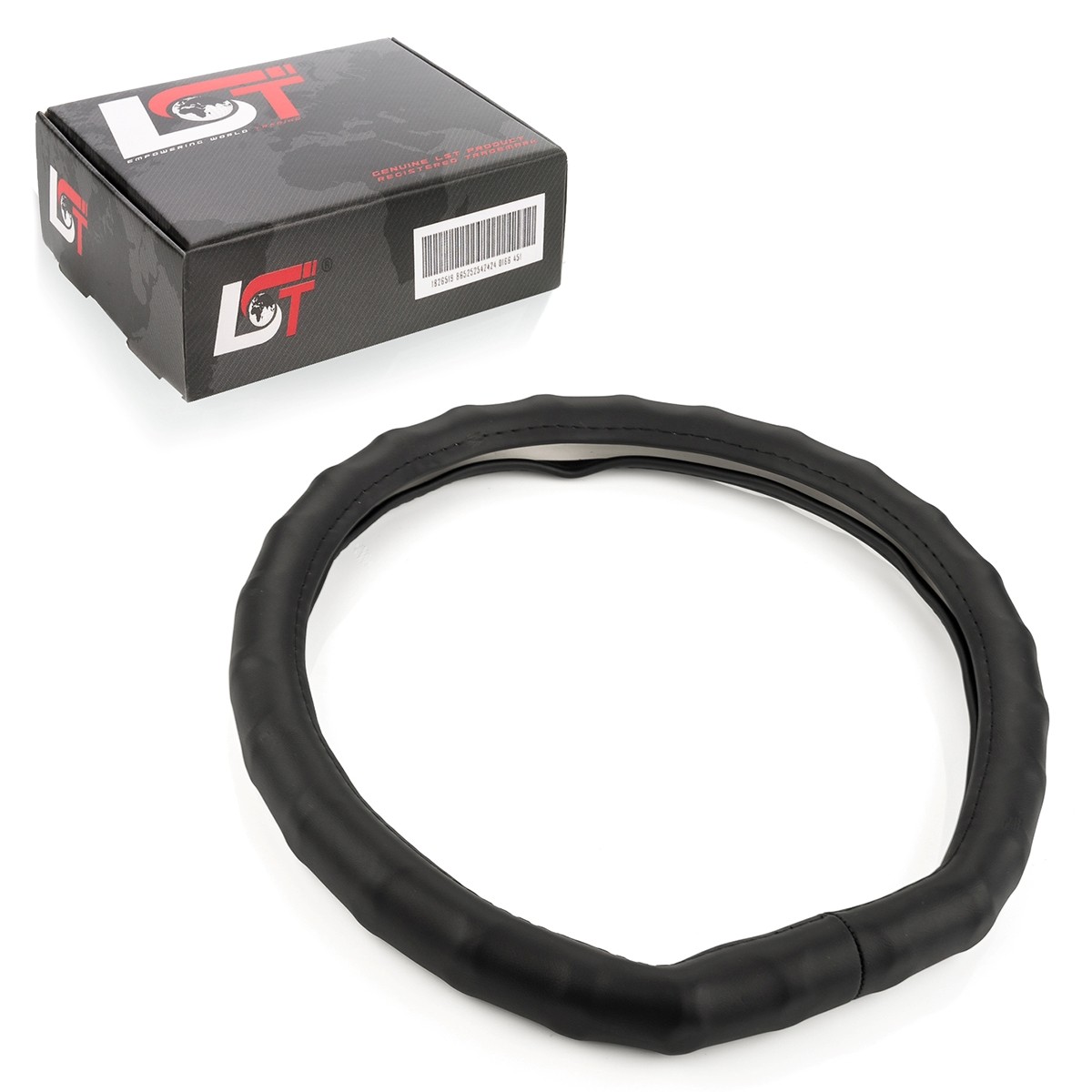 Steering Wheel Cover Ø 38X9 Cm 15X3.5 Inch Black For SUBARU