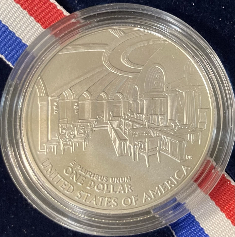 2005-P Chief Justice John Marshall 90% Silver Dollar PROOF Coin Box & COA - Image 3 of 4