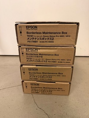 Original Epson randlose Wartungsbox T6191 (PX17MB1) KOSTENLOSE LIEFERUNG x4