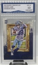 2020 Panini CeeDee Lamb Dallas Cowboys Gridiron Kings Rookie Card Gem Mint 10!. rookie card picture