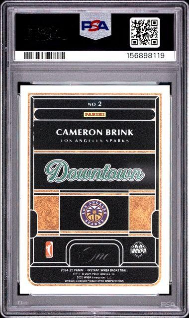 2024 Panini WNBA Rookie Royalty Cameron Brink Downtown #2 PSA 10 view 2