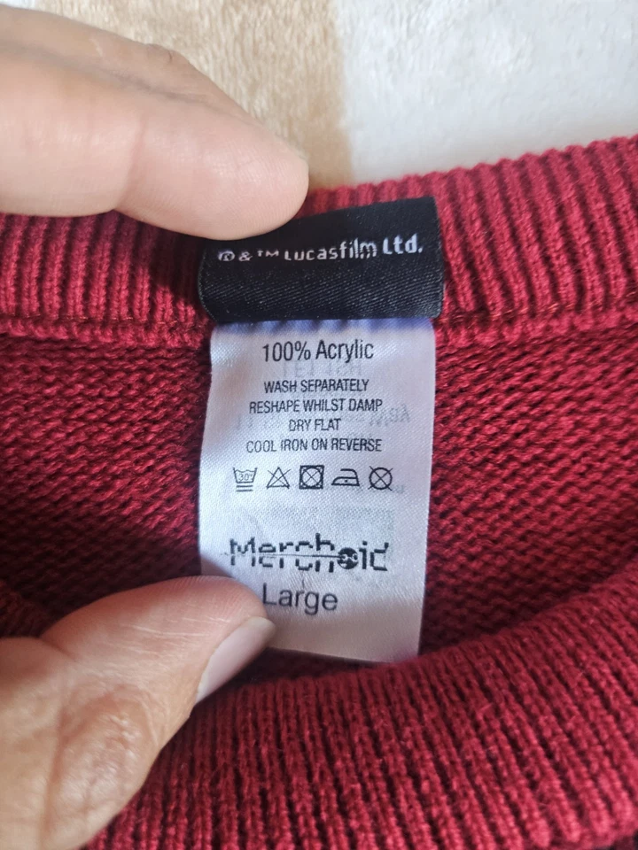 Мужской свитер Star Wars Red Boba Fett Mandalorian Ugly Christmas большой размер - Изображение 3 из 4