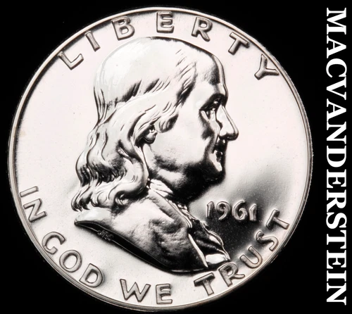 1961 Silver Franklin Half Dollar - Choice Gem Proof  Lustrous  #i1393