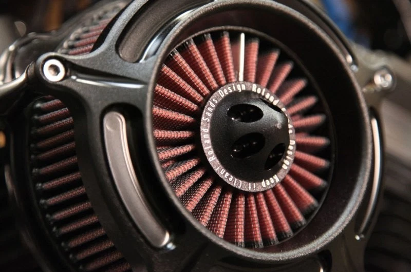 Воздухозаборник турбинный Roland Sands 0206-2039-SMB черный 91+ Harley Sportster - Изображение 2 из 3